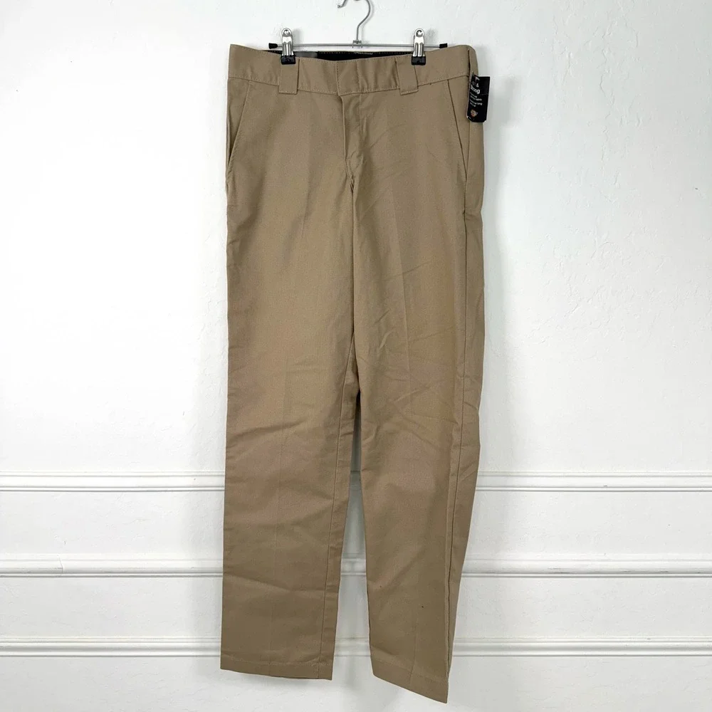 Tilly's Dickies Mens 30x32 Slim Fit‎ Khaki Chino Flex Work Utility Durable Pants